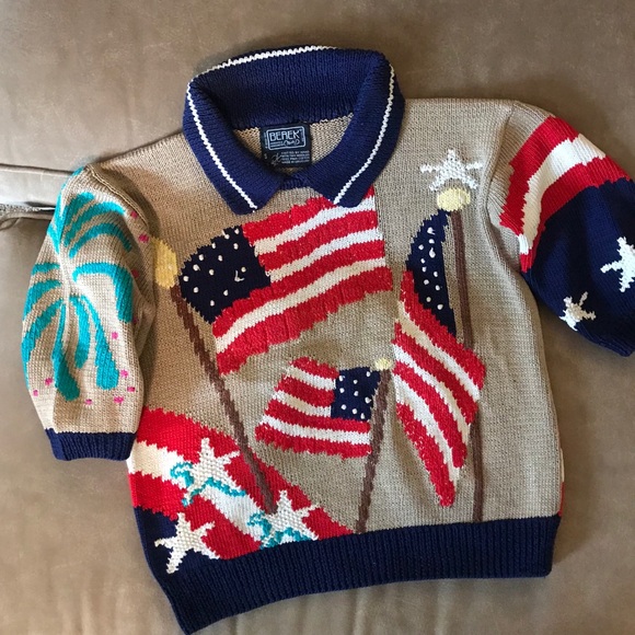 Berek Sweaters - Vintage Berek Americana Sweater